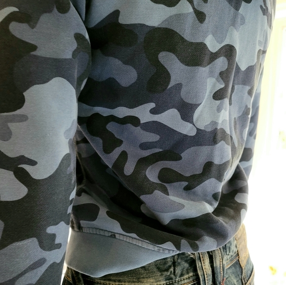 GAP Kids Camo Arch Logo Full-Zip Sweater Hoodie Size L - Picture 3 of 12